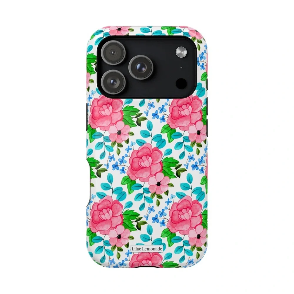 PETAL POP-Pink Floral Protective Phone Case